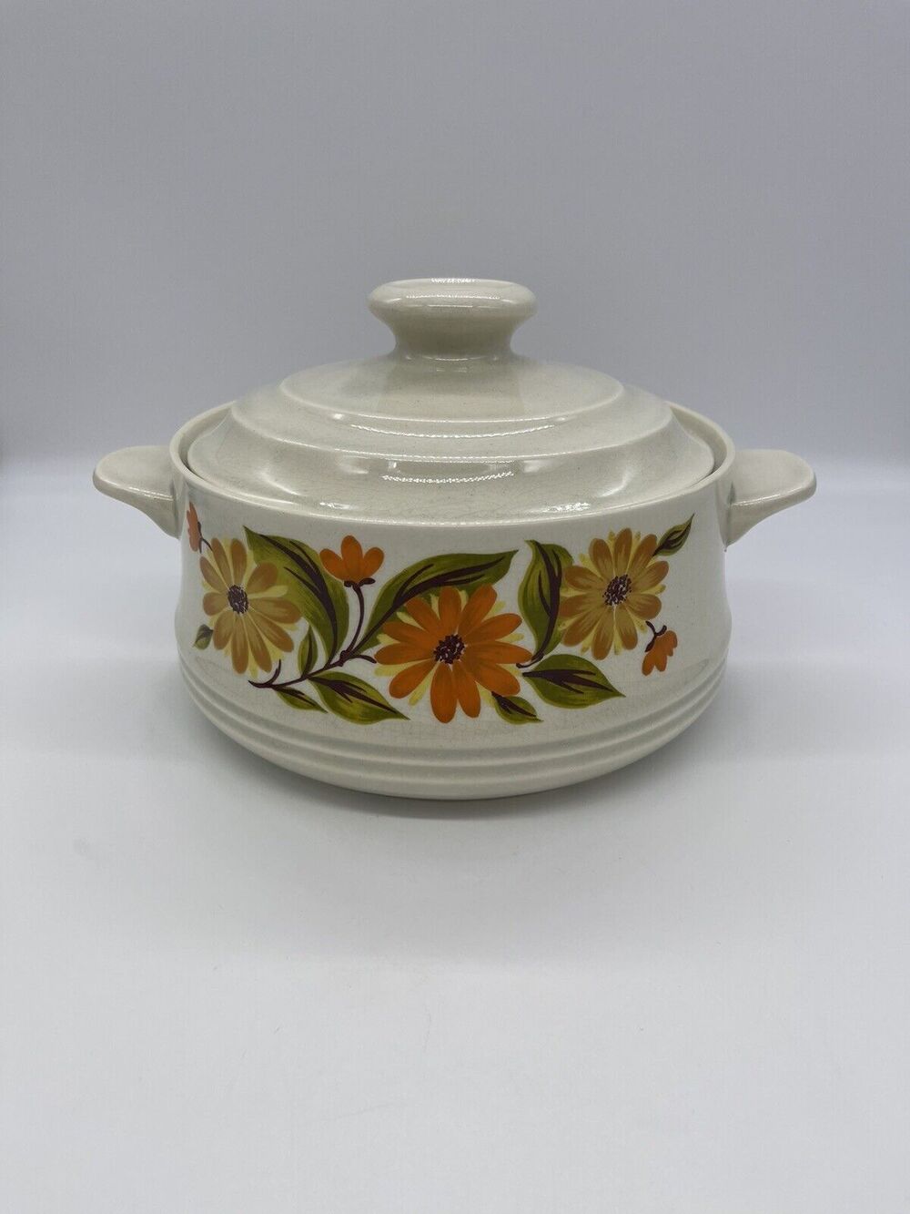 Vintage Capri Bake Serve 'N Store Stoneware Casserole Dish With Lid 10.5" MCM